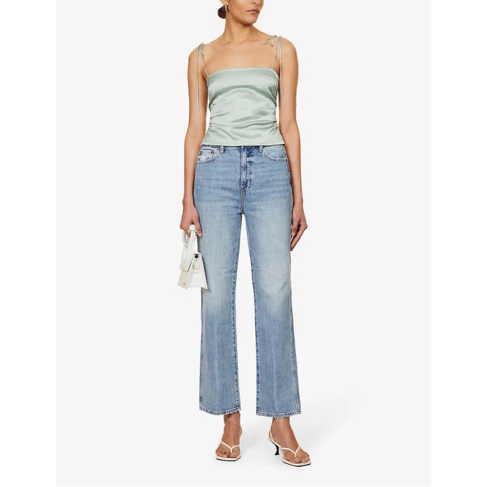Reformation Lucrezia Silk Top In Verine Size 8 - Picture 8 of 14